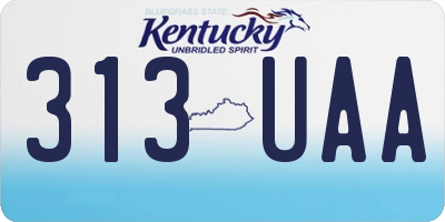 KY license plate 313UAA