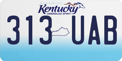 KY license plate 313UAB