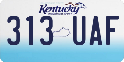 KY license plate 313UAF
