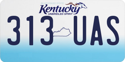 KY license plate 313UAS