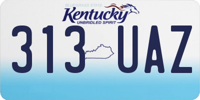 KY license plate 313UAZ