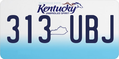 KY license plate 313UBJ