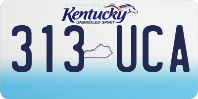 KY license plate 313UCA