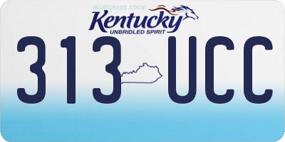 KY license plate 313UCC