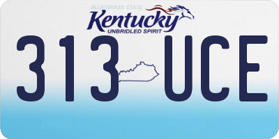 KY license plate 313UCE