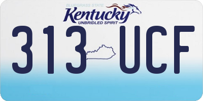 KY license plate 313UCF