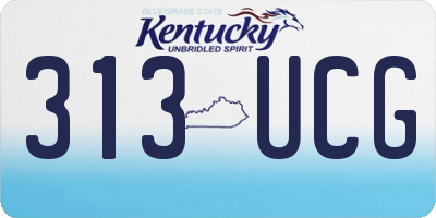 KY license plate 313UCG