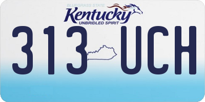 KY license plate 313UCH
