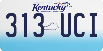 KY license plate 313UCI