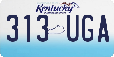 KY license plate 313UGA