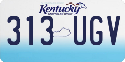 KY license plate 313UGV