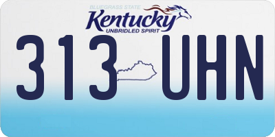KY license plate 313UHN