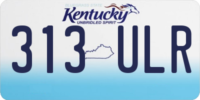 KY license plate 313ULR