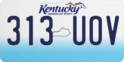 KY license plate 313UOV