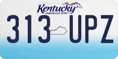 KY license plate 313UPZ