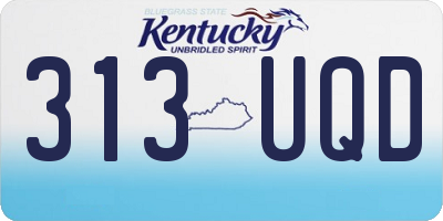KY license plate 313UQD