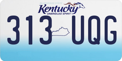 KY license plate 313UQG