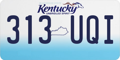 KY license plate 313UQI