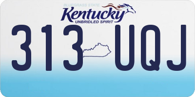 KY license plate 313UQJ