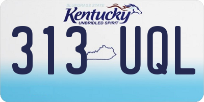 KY license plate 313UQL