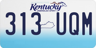 KY license plate 313UQM