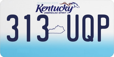 KY license plate 313UQP