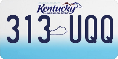 KY license plate 313UQQ