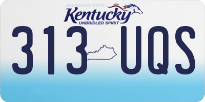 KY license plate 313UQS