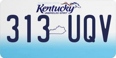 KY license plate 313UQV