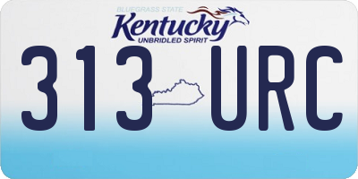KY license plate 313URC