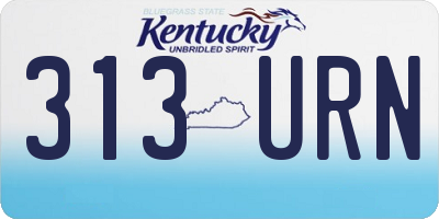 KY license plate 313URN