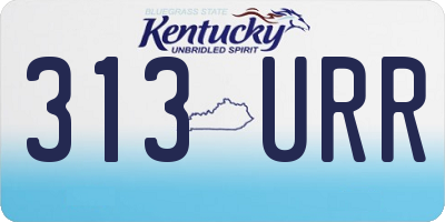 KY license plate 313URR