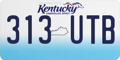 KY license plate 313UTB