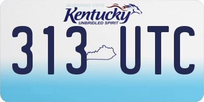 KY license plate 313UTC