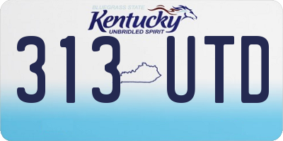 KY license plate 313UTD