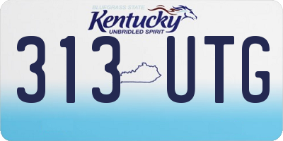 KY license plate 313UTG