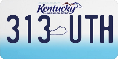 KY license plate 313UTH