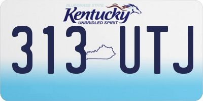 KY license plate 313UTJ