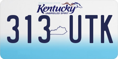 KY license plate 313UTK