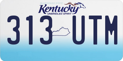 KY license plate 313UTM