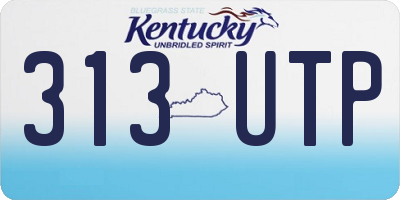 KY license plate 313UTP