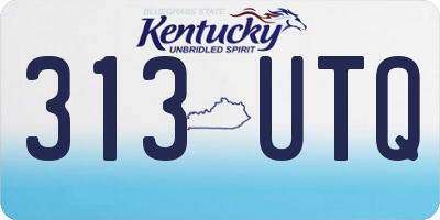 KY license plate 313UTQ