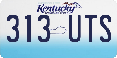 KY license plate 313UTS