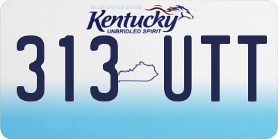 KY license plate 313UTT