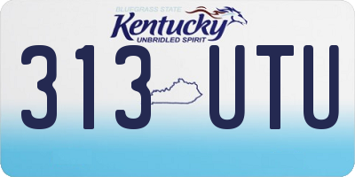 KY license plate 313UTU