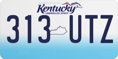 KY license plate 313UTZ