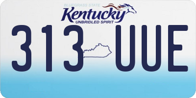 KY license plate 313UUE