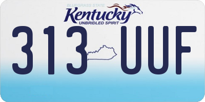 KY license plate 313UUF