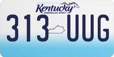KY license plate 313UUG