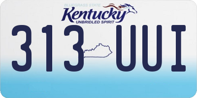 KY license plate 313UUI